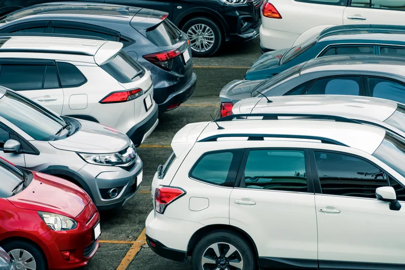 An airport parking garage