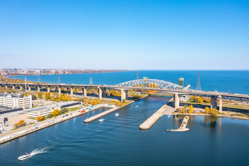 The QEW along Lake Ontario