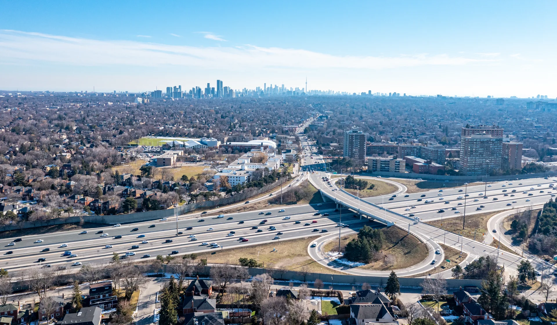 Highway 401 through North York